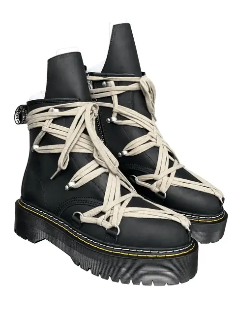 Rick Owens x Dr. Martens 1460 Quad Sole Megalace Boots