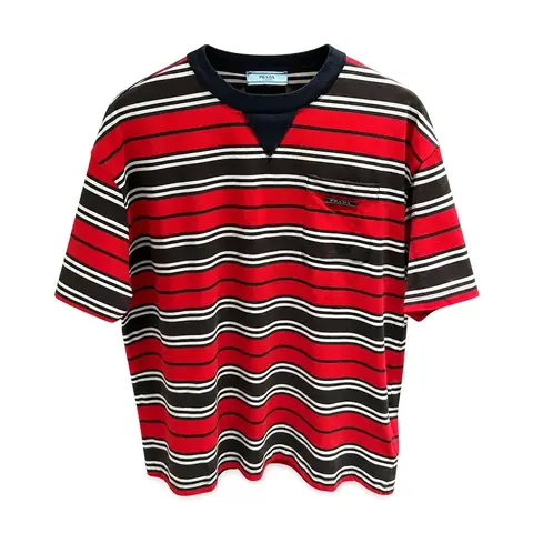 Prada Striped Polo Shirt