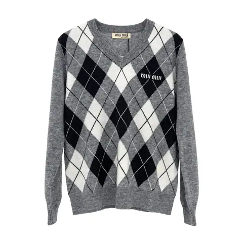 Miu Miu Knitted V-neck Sweater