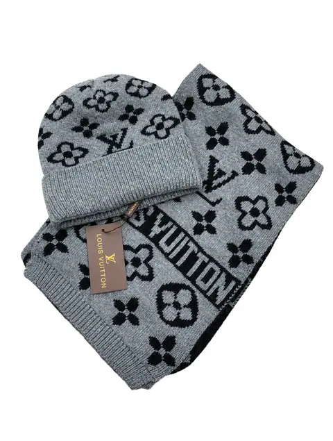 Louis Vuitton Scarf Hat Set