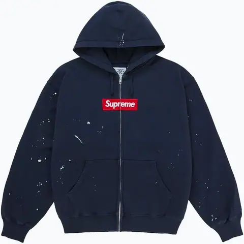 Supreme x MM6 Box Logo Zip Up Hoodie
