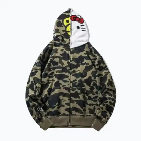 Bape Milo Hello Kitty Zip Up Hoodie